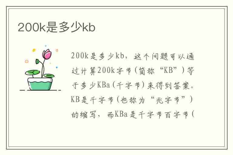 200k是多少kb(照片200k是多少kb)